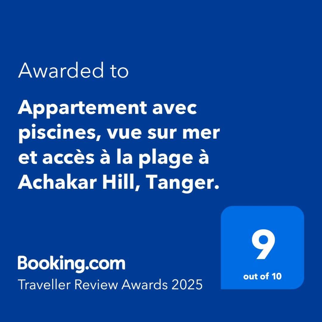 Appartement Avec Piscines, Vue Sur Mer Et Acces A La Plage A Achakar Hill, Tanger. Luaran gambar