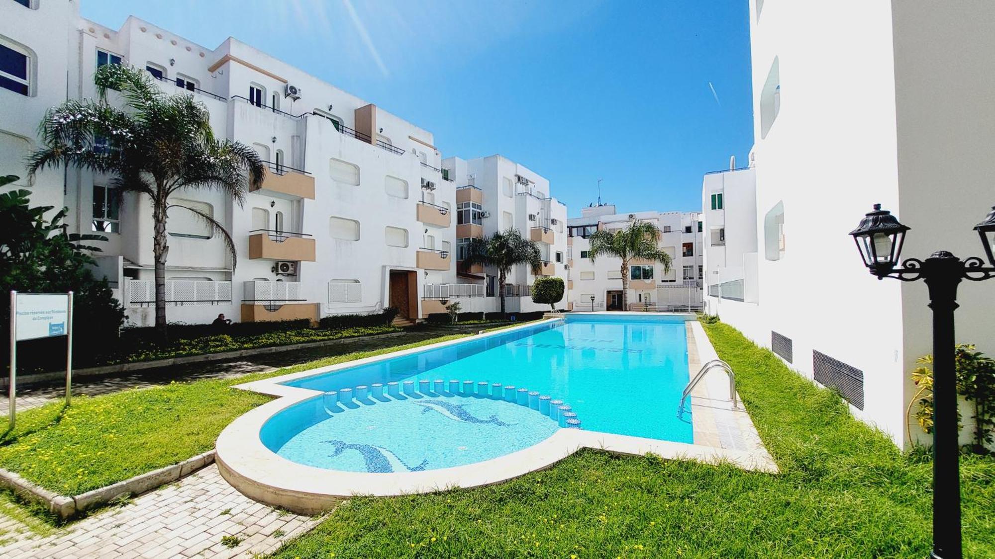 Appartement Avec Piscines, Vue Sur Mer Et Acces A La Plage A Achakar Hill, Tanger. Luaran gambar